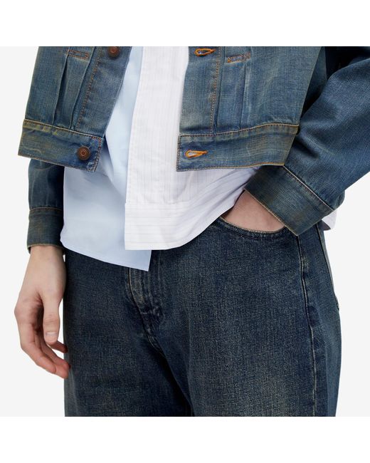 MM6 by Maison Martin Margiela Blue Regular Fit 5 Pocket Jean for men