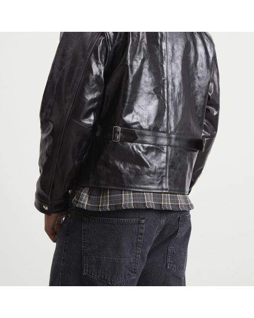 Ronning Black Leather Jacket for men