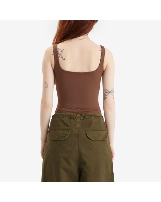 Entire studios Brown Square Neck Bodysuit