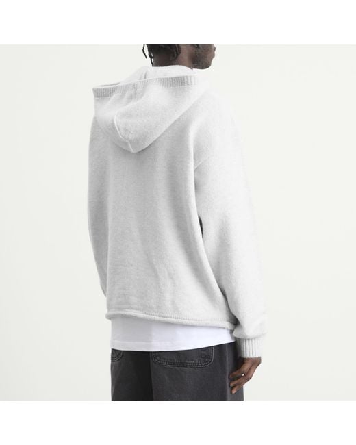 Annie Hood Gray Knit Hoodie for men