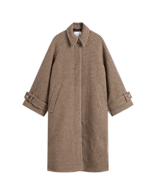 Samsøe & Samsøe Brown Alma Check Wool Coat