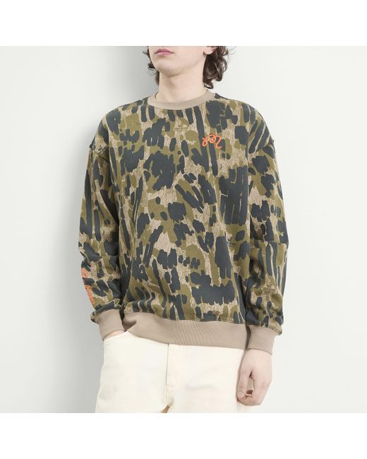 Malbon Green Range Tour Divot Camo Sweatshirt for men