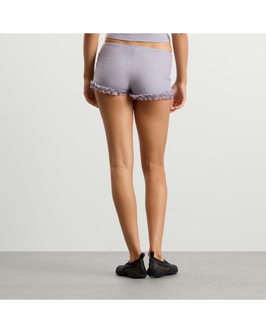 My Mum Made It Purple Ruffled Micro Shorts