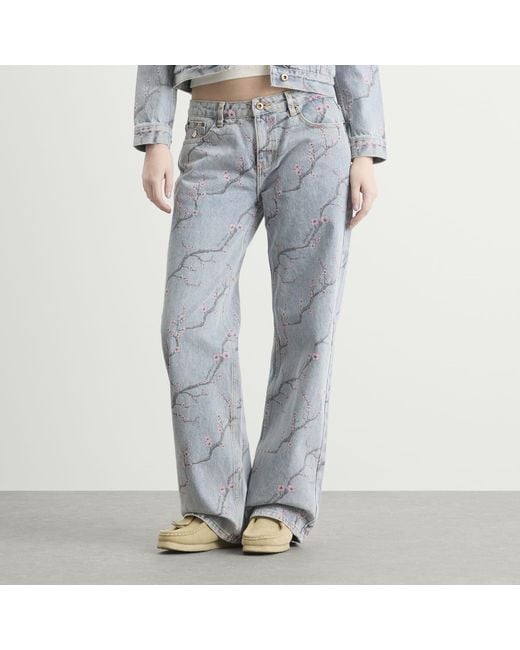 ICECREAM Blue Sakura Denim Pants
