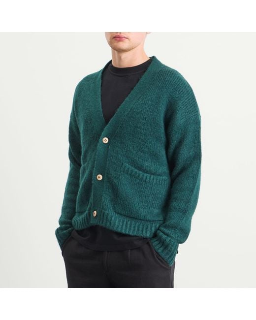 Folk Green Relaxed Cardigan for men