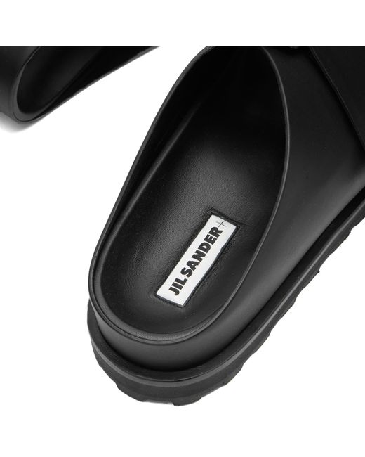 Jil Sander Black Jil Sander Plus Leather Velcro Sandal for men