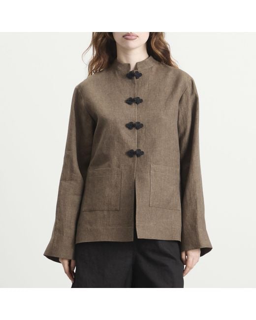Rohe Green Rohe Mandarin Linen Jacket