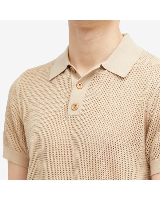 Dries Van Noten Natural Mindo Knit Polo Shirt for men