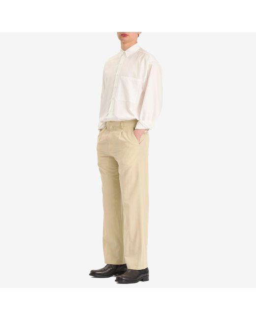 Auralee Natural Light Cotton Wool Viyella Slacks for men