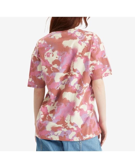 A Bathing Ape Pink Map Camo Oversized T-Shirt