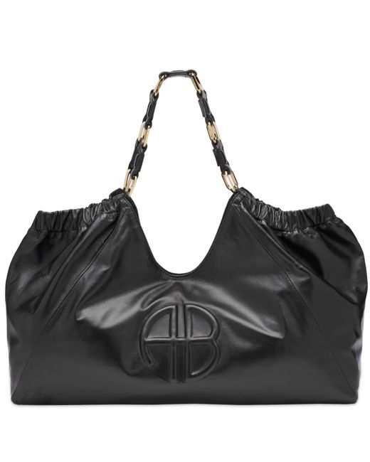 Anine Bing Black Kate Leather Tote Bag
