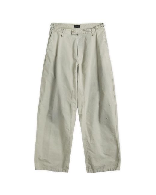 Balenciaga Gray Cotton Ripstop Minimal Cargo Pants for men