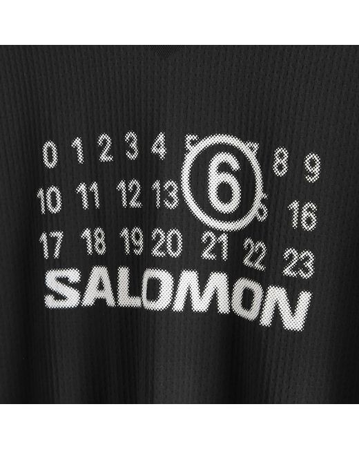 Maison Margiela Black Mm6 X Salomon T-Shirt for men