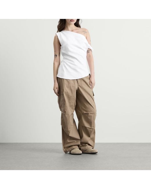 Tala White Soft Linen Top