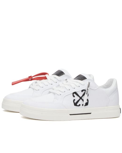 Off-White c/o Virgil Abloh White Off- Vulcanzied Canvas Sneakers for men