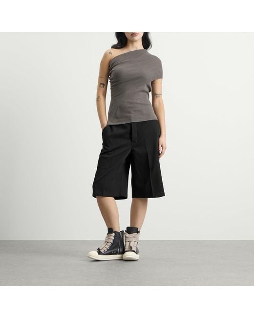 Rick Owens Black Tailored Work Shorts