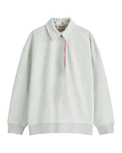 Damson Madder White Fifi Rugby Polo Top