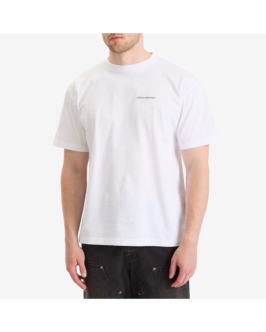 Uniform Experiment White Code Logo T-Shirt for men