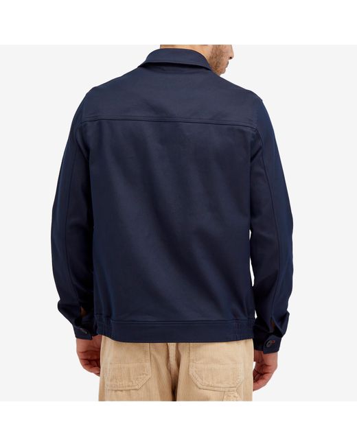 Paul Smith Blue Cotton Zip Jacket for men