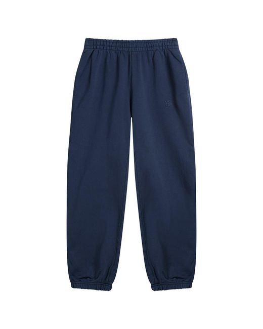 Anine Bing Blue Karter Framed Monogram Sweatpants