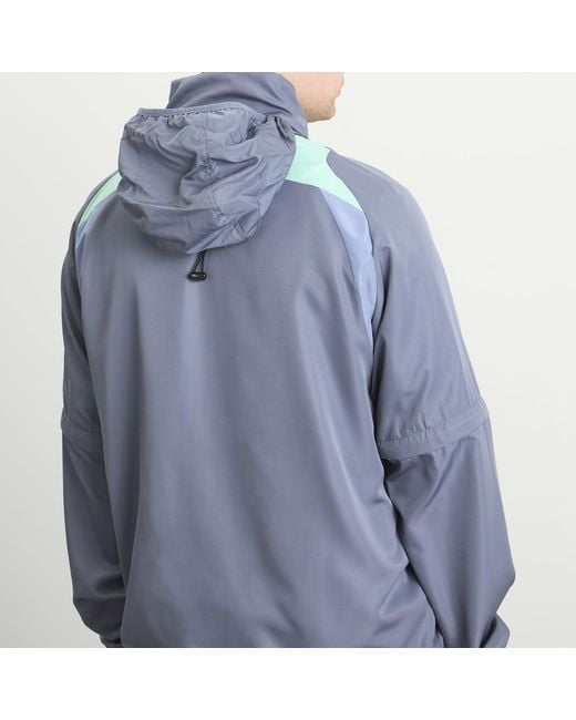 Umbro Blue Zip Off Sleeve Wind Jacket for men