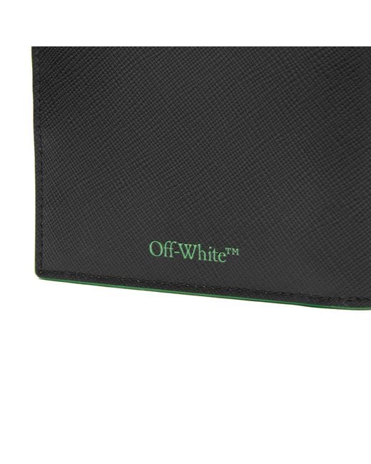 Off-White c/o Virgil Abloh Green Off- Logo Billfold Wallet for men