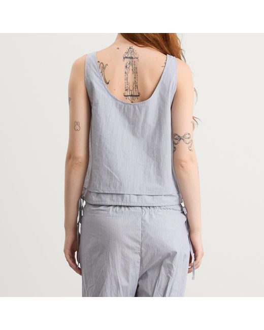Deiji Studios Blue Layered Vest Top