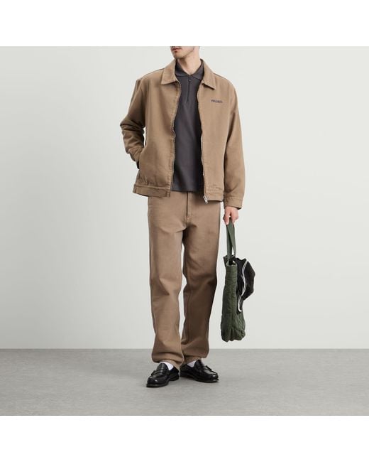 Palmes Brown Coarse Trousers for men