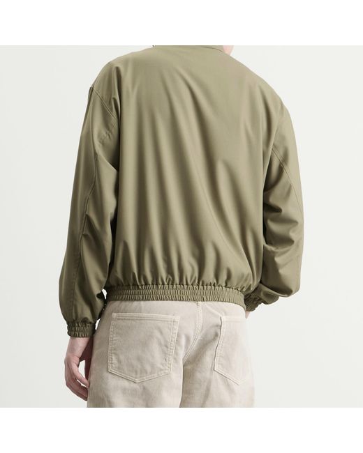 Auralee Green Tropical Wool Zip Blouson for men