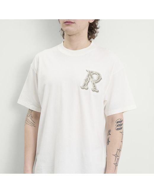 Represent White Western Initial T-Shirt for men