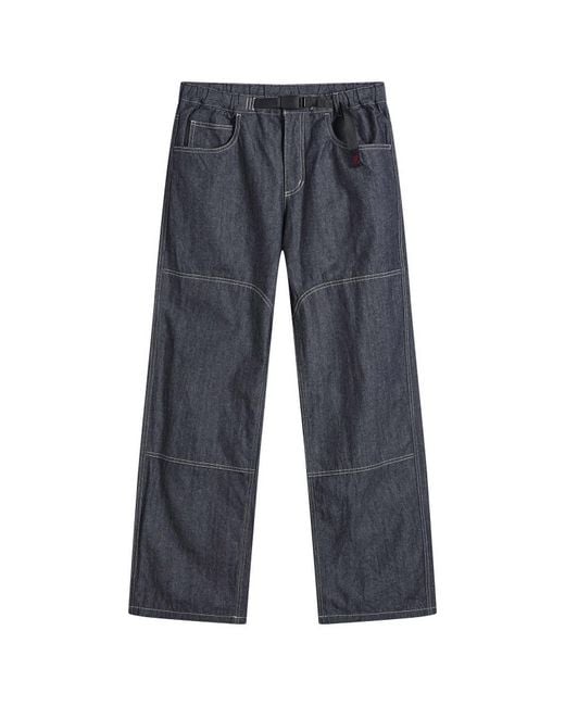 Gramicci Blue Japanese Chambray Double Knee Pant