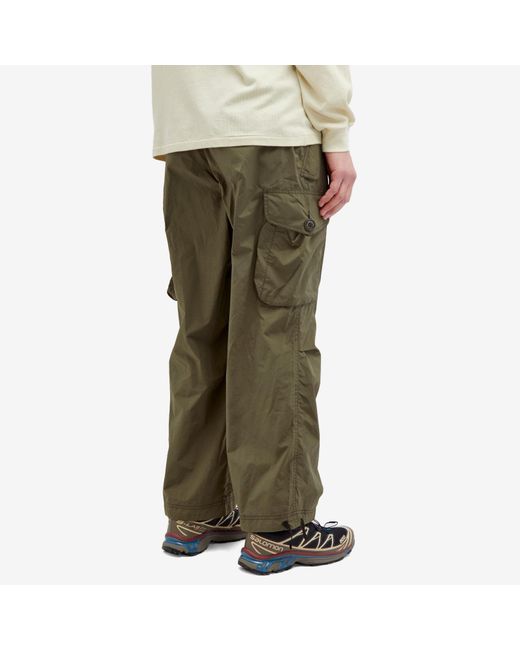 And Wander Green Oversized Cargo Pants for men