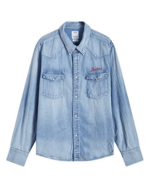 Visvim Blue Social Sculpture Crash Shirt for men