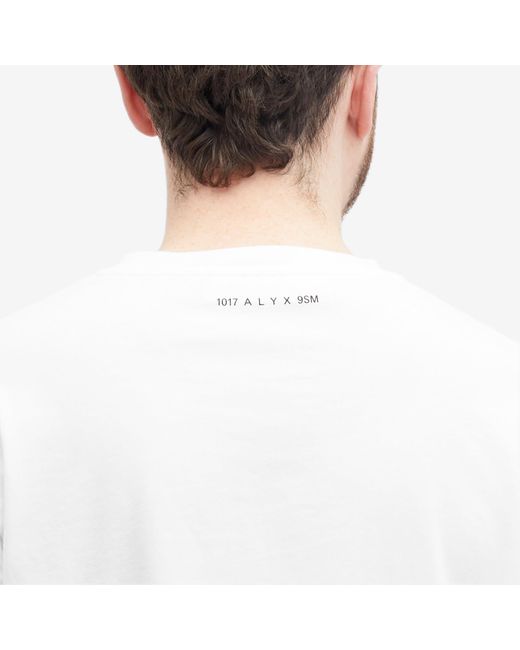 1017 ALYX 9SM White Long Sleeve Logo T-Shirt for men
