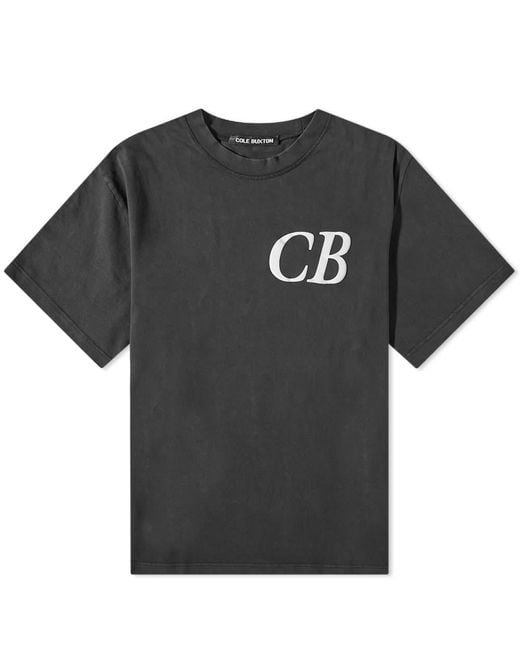 Cole Buxton Black Italic Cb T-Shirt for men