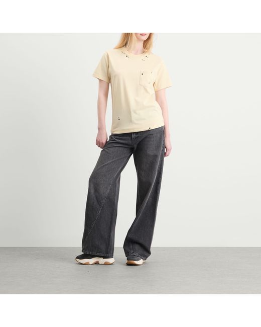 Isabel Marant Natural Yazrane Pierced T-Shirt