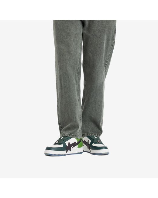 A Bathing Ape Green Bape Sta Os Sneaker for men