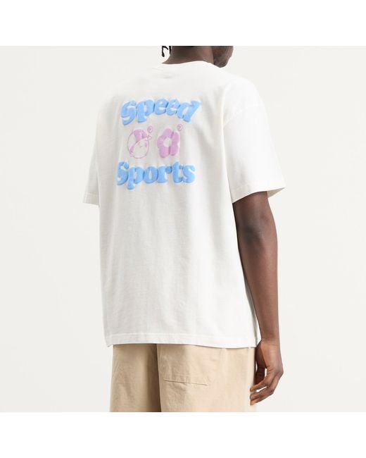 Pawa Speed Sports White Multi Monogram T-Shirt for men