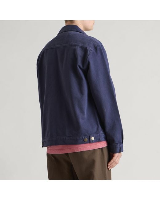 Palmes Blue Western Zip Jacket for men