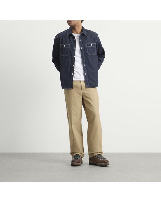 Visvim Blue Mud Wash Denim Shirt for men