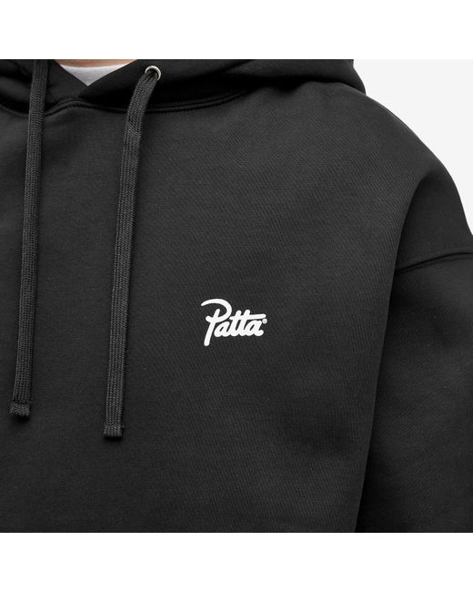 PATTA Black Fovever And Always Boxy Hoodie for men