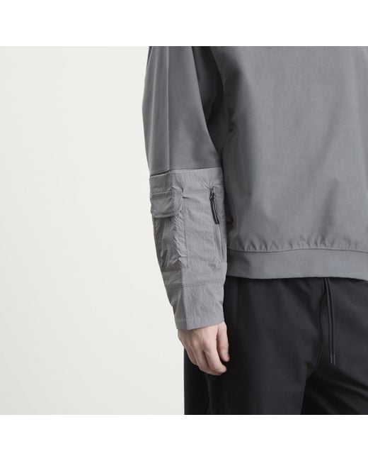 Nike Gray Tech Shori Utility Hoodie for men