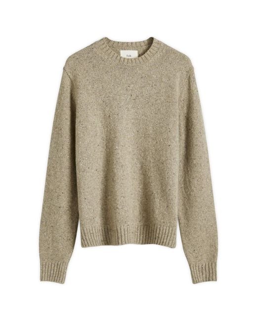 Folk Green Chain Crew Knit for men