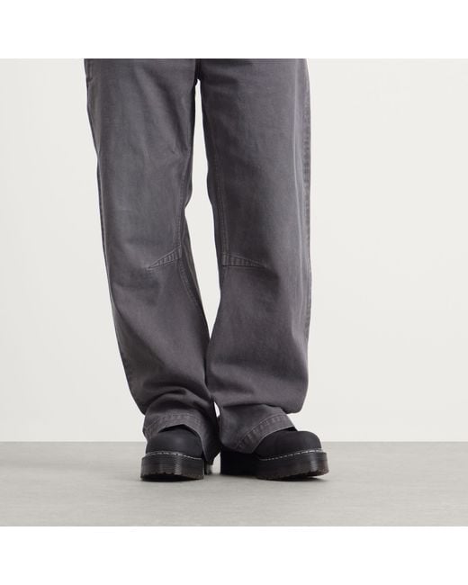 Rick Owens Black X Dr. Martens Quad Sole Steel Toe Boot