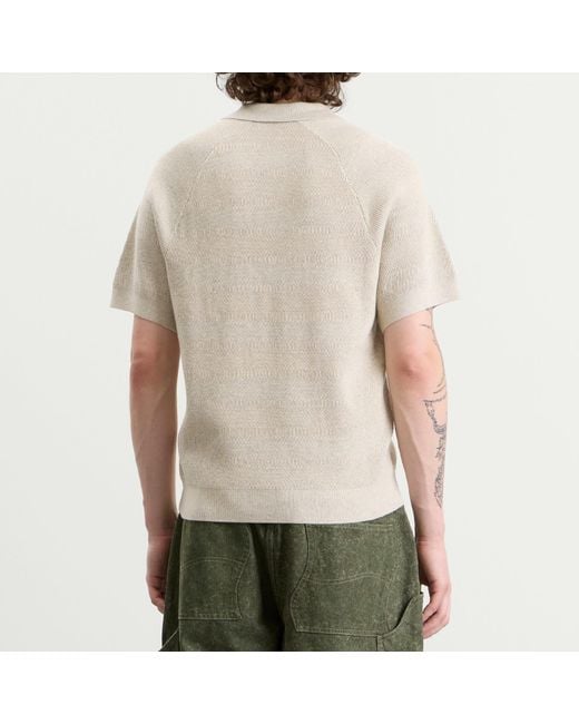 Dime Natural Cable Knit Polo for men