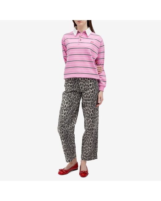 Damson Madder Gray Leopard Drew Cargos
