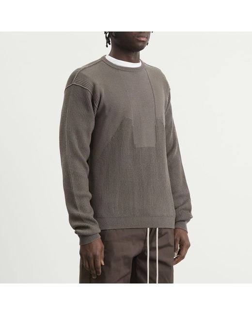 Rick Owens Gray Round Neck Jumper for men