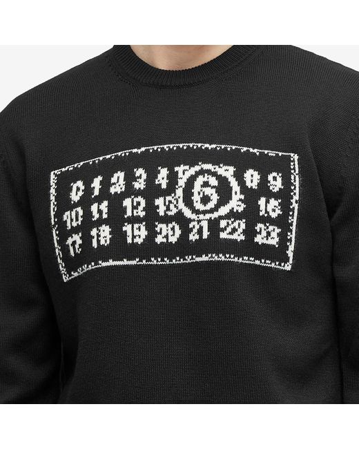 MM6 by Maison Martin Margiela Jacquard Number Logo Jumper in