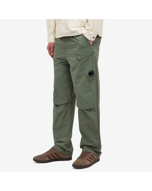 C P Company Green Flatt Nylon Utility Trouser for men