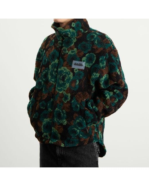 Napapijri Green X Martine Rose Jacquard Fleece Jacket for men
